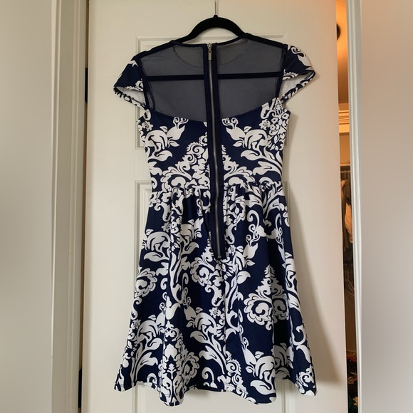 Navy and White Dress. Size: S - Picture 3 of 3